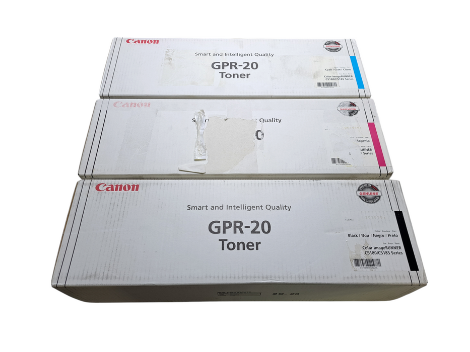 SET OF 3 Canon GPR-20 Toner Cartridge | Black/Cyan/Magenta )