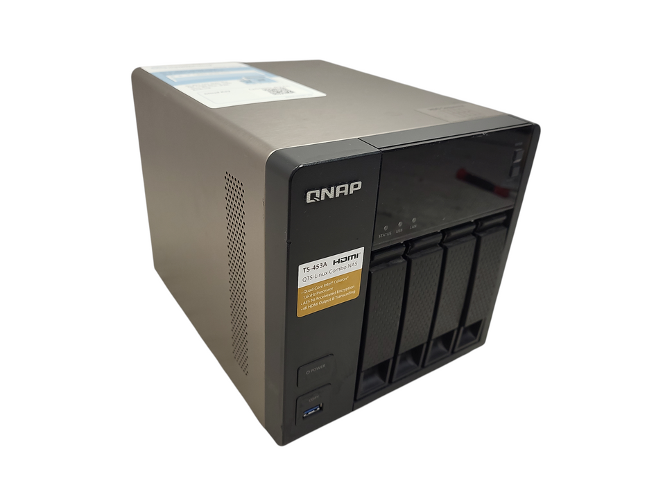 QNAP TS-453A 4-Bay NAS – Intel Celeron, 4GB RAM, 2x 2TB HDDs READ $