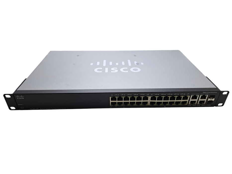 Cisco SG300-28P V01 | 28-Port Gigabit PoE Managed Network Switch w/ 2x SFP