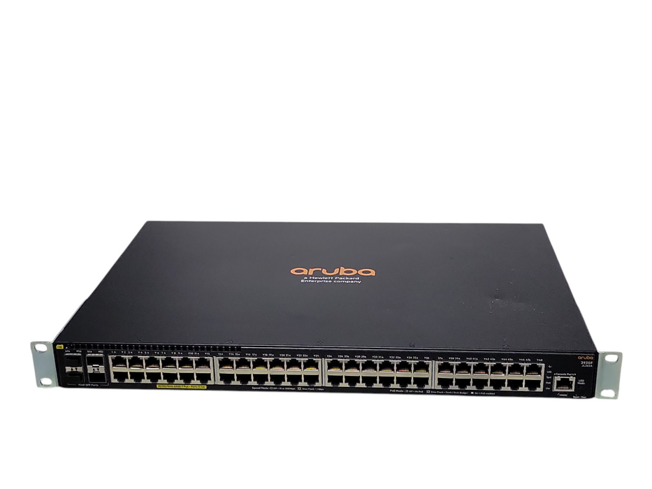 Aruba 2930F JL262A 48-port Gigabit PoE+ 370w 4x SFP Network Switch w/ Ears _