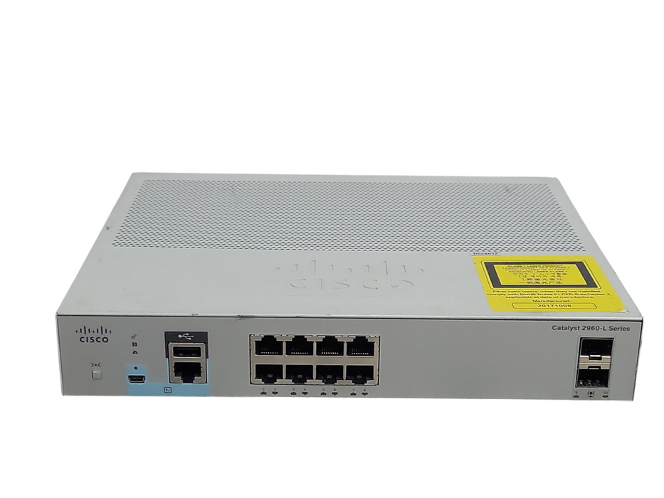 CISCO WS-C2960L-8TS-LL v02 8 Port GigE 10/100/1000 Managed Switch _