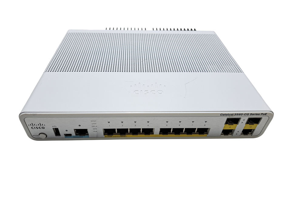 Cisco WS-C3560CG-8PC-S V03 | 8-Port Gigabit PoE Silent Fanless Switch