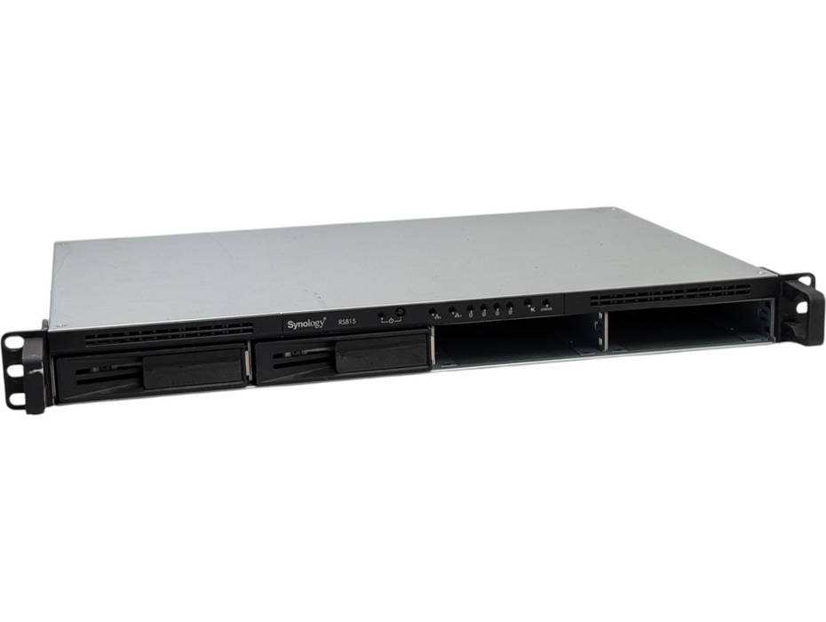 Synology RS815 1U 4 Bay NAS with 2x 4TB HDDs installed -