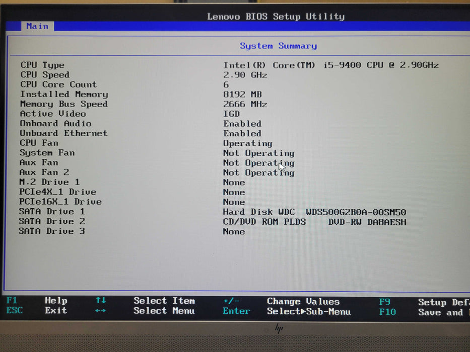 Lenovo Thinkcentre M720T, Intel Core i5-9400 2.90GHz, 8GB RAM, 500GB SSD _