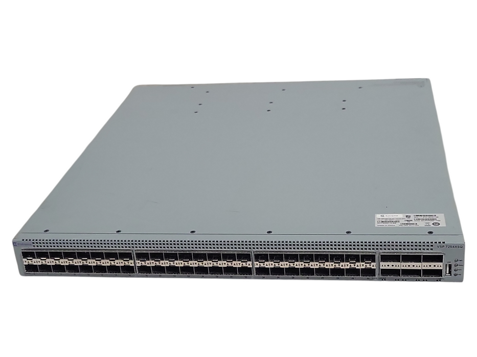 Extreme VSP 7254XSQ 48x 1G/10G SFP+ 6x40G QSFP+ Network Switch W/ 2x PSU _