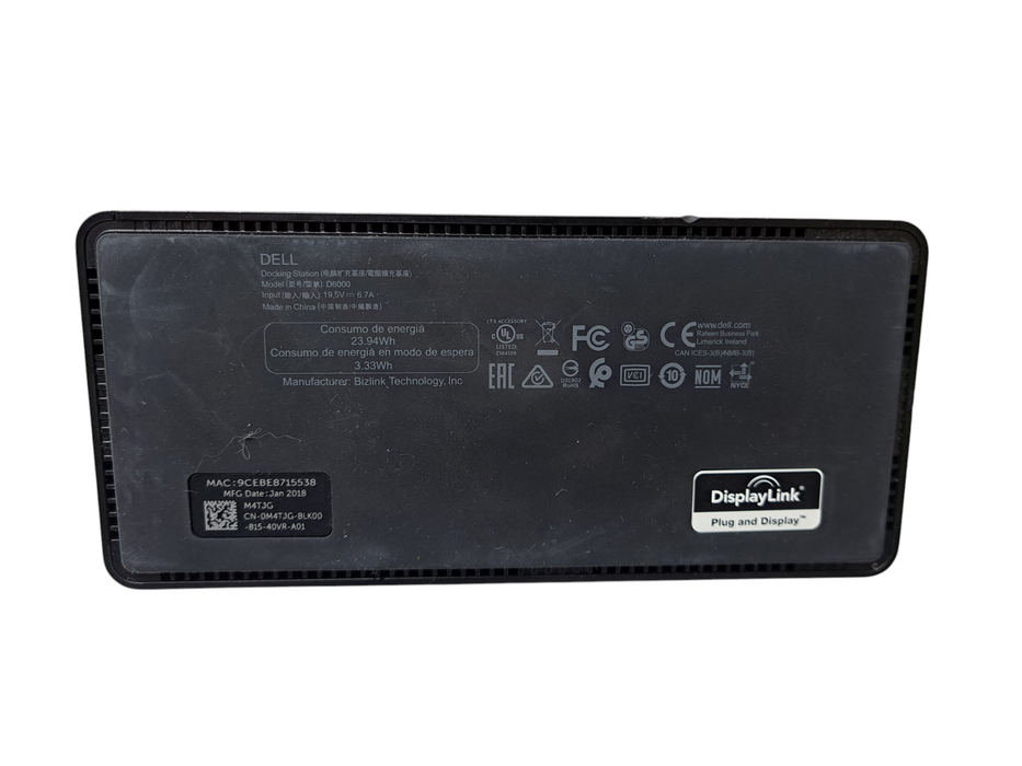 Lot of 10x Dell D6000 Universal Docking Station – USB-C / USB 3.0 4K )