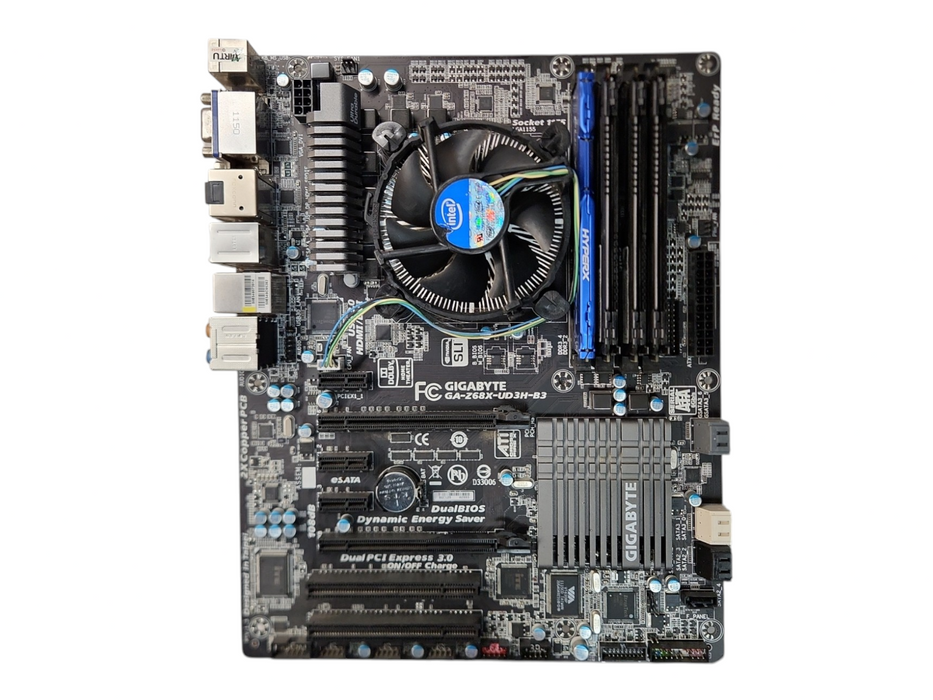 Gigabyte GA-Z68X-UD3H-B3 w/ i7-2700k & 16GB DDR3, No I/O Shield