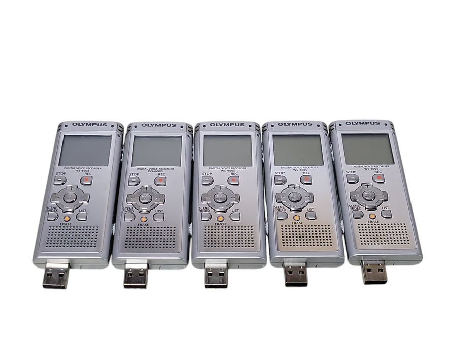 Lot of 5x Olympus Digital voice recorder WS-600S, READ _