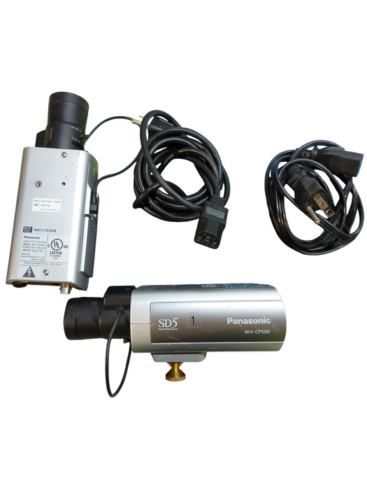Lot 2x Panasonic WV-CP500 Color CCTV Camera 120V