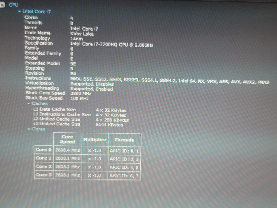 MSI Apache i7-7700HQ 16GB DDR4 GTX 1050 256GB SSD NO ADAPTER  β Lap200