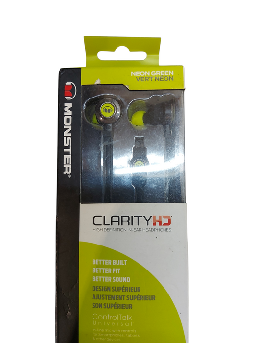 High-Definition in-Ear Headphones for Monster ClarityHD- Neon Green