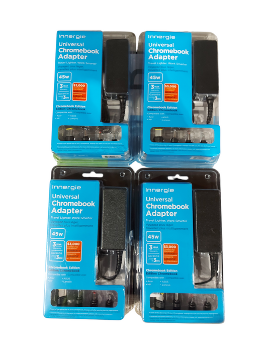 LOT 4x Innergie 45 Watts Universal Chromebook Adapter Model ADP-45FE B