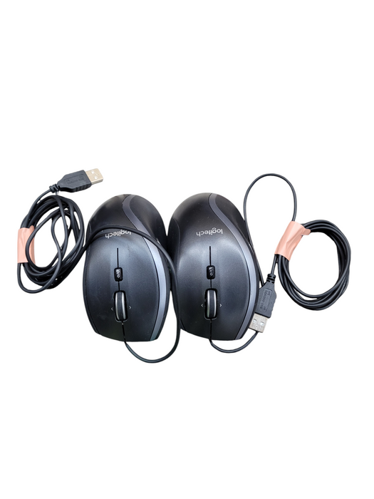 LOT 2x Logitech M500 7-Button USB Laser Scroll Mouse 810-004116 M-U0007