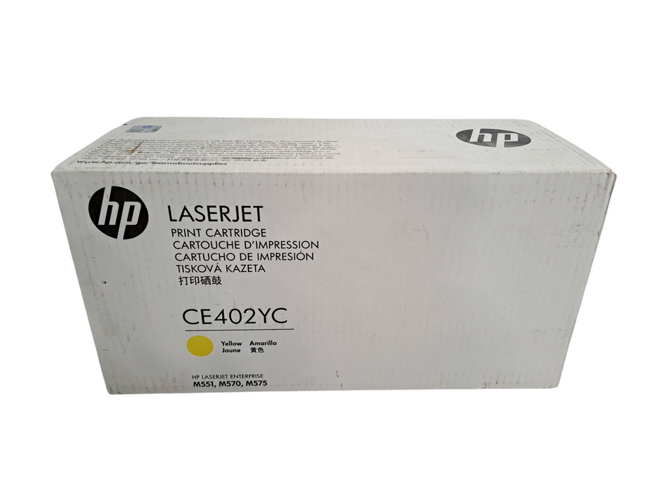 GENUINE HP CE402YC YELLOW TONER CARTRIDGE HP 507A FACTORY SEALED BOX M551 )