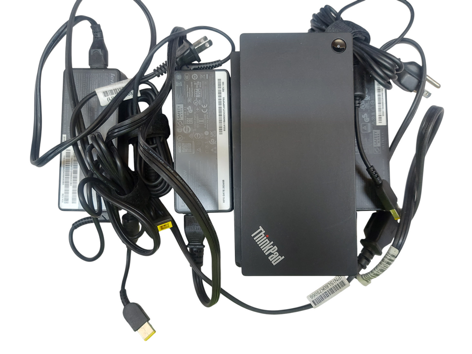 Lot 3x - Lenovo ThinkPad USB-C Dock Gen2 40AS + Power Cable Q