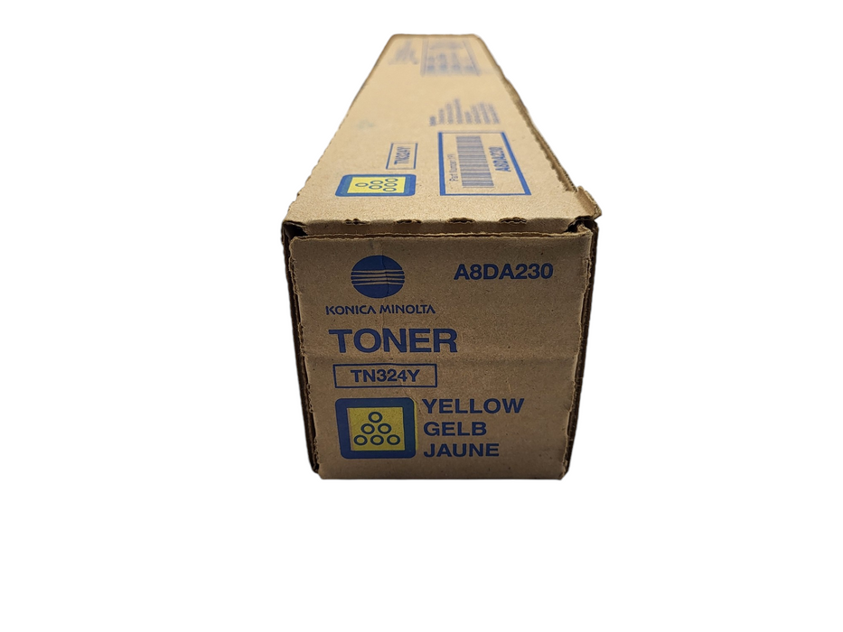 Konica Minolta A8DA230 TN324Y Yellow Toner Genuine New OEM Sealed Box Q$