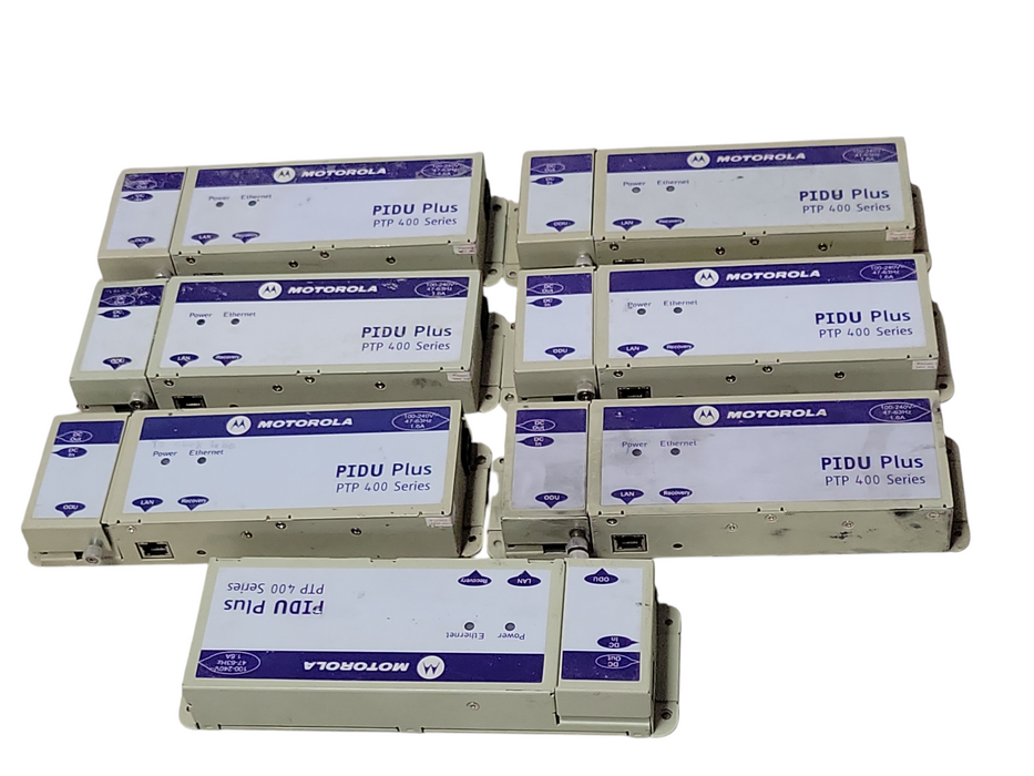 Lot of 7x Motorola PIDU Plus PTP 400 Series power supplies, READ _