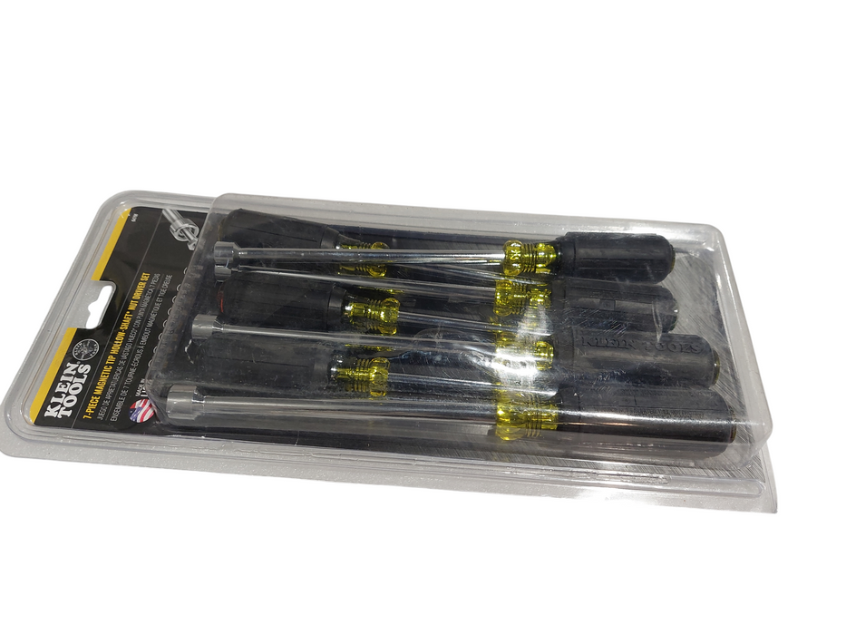 Klein 647M 7-Piece Nut Driver Set, Magnetic Hollow 6-Inch Shafts 3/16 - 1/2 =