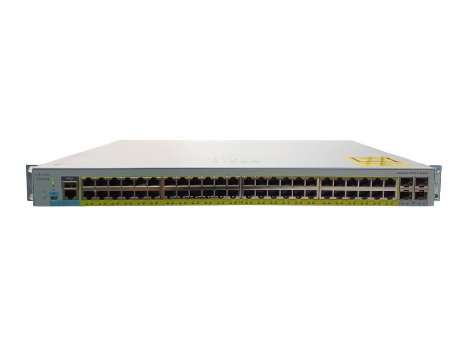 Cisco WS-C2960L-48PS-LL V01 48-Port Gigabit PoE Network Switch
