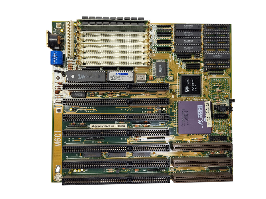 PCChips Hsin Tech M601 V1.3E Retro PC Motherboard w/ Intel i486 SX, 2x Toshiba THM91000S-10 8810AAA 1MB $