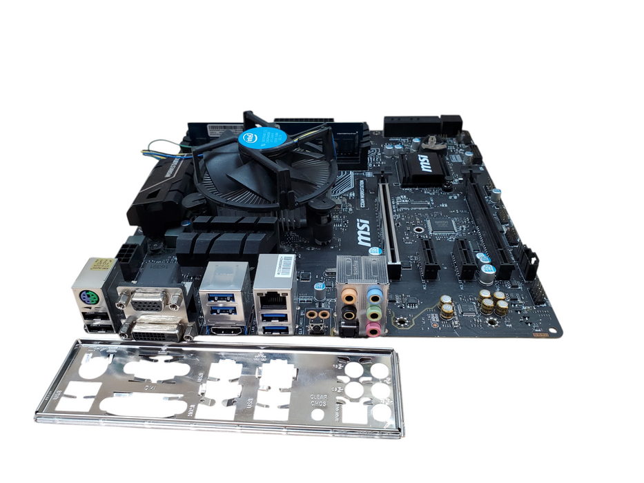 MSI C236M Workstation Motherboard Core i3-6100, 16GB DDR4 w/ I/O Shield