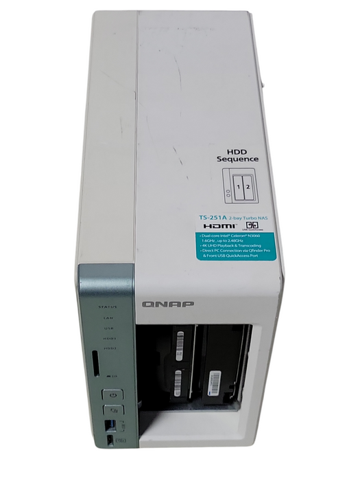 Qnap TS-251A 2-Bay Turbo NAS with 2x 2TB HDDs, READ _