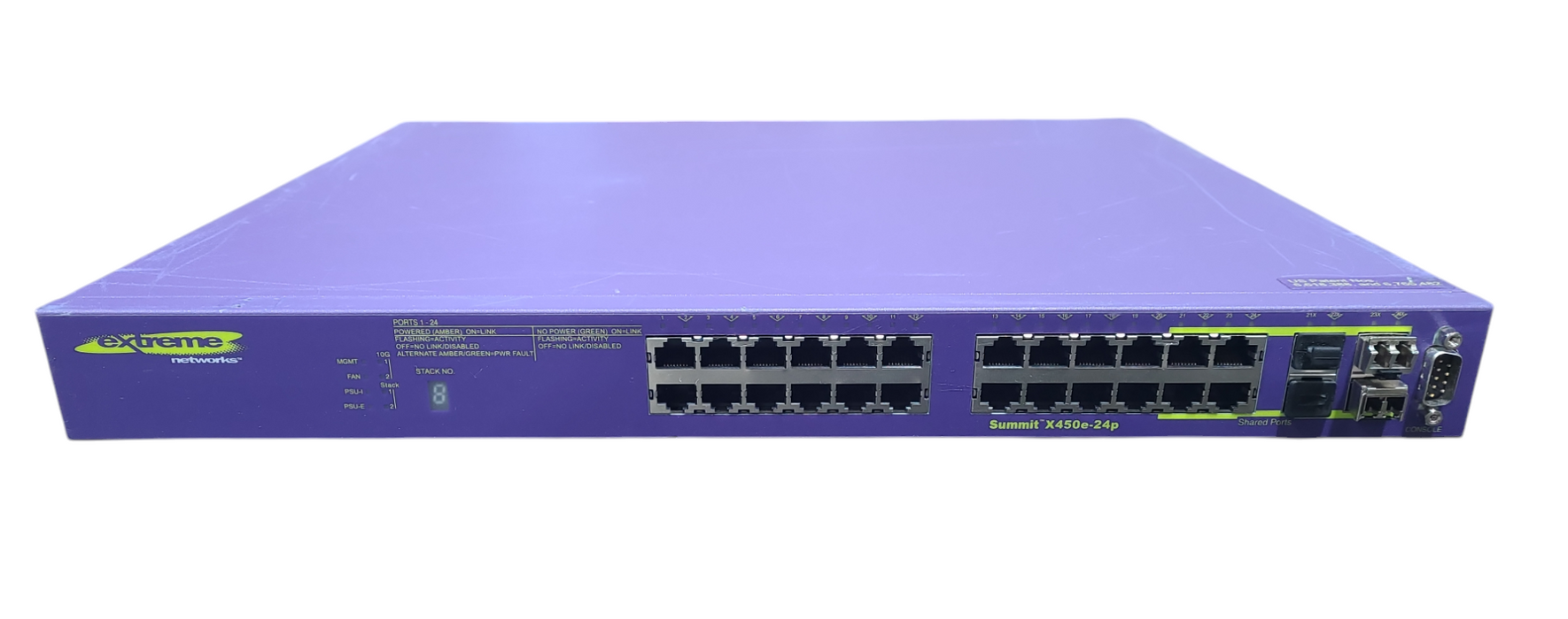 Extreme Networks Summit X450e-24p | 24-Port Gigabit Network Switch Q