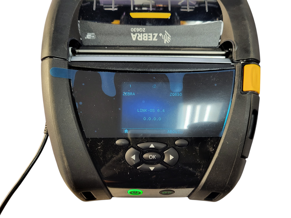 Zebra ZQ630 Mobile Barcode Label Printer Wireless Bluetooth/WiFi No battery $