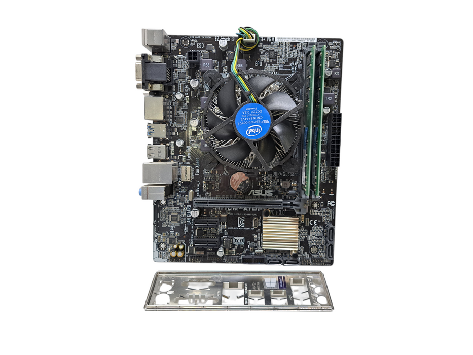 Asus H110-M-A/DP Motherboard + Intel Core i5-6500 CPU, 16GB DDR4, I/O Shield )