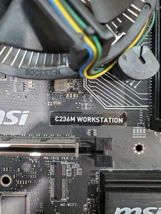 MSI C236M Workstation Motherboard Core i3-6100, 16GB DDR4 w/ I/O Shield