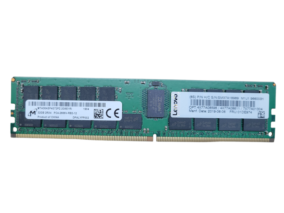 Micron 32GB 2RX4 PC4-2666V-RB2-12 Server Ram Q!