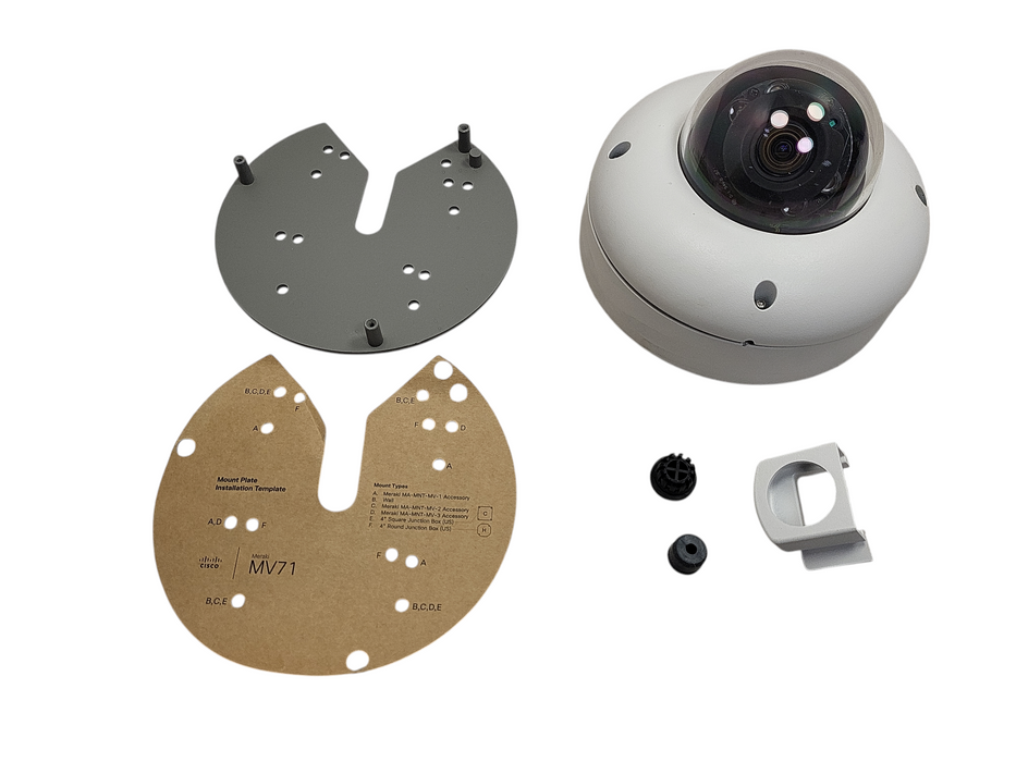 CISCO MV71-HW MERAKI MV71 CLOUD MANAGED OUTDOOR HD DOME CAMERA UNCLAIME $