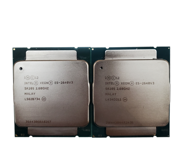 Lot 2x Inel Xeon E5-2640 v3 @ 2.60GHz SR205 8-Core Server CPU