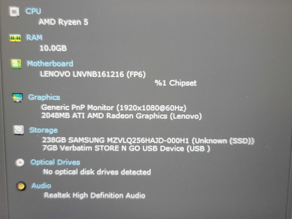 Lenovo ThinkBook 15 G3 ACL Ryzen 5 5500U 12GB DDR4 256GB NVMe READ β Lap200