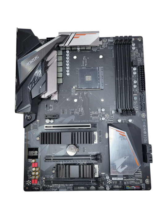 GIGABYTE B450 AORUS PRO WIFI AMD ATX Motherboard (READ) %