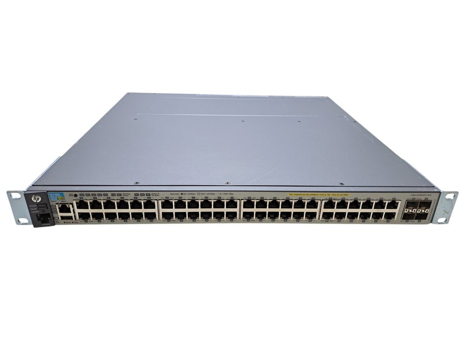 HP E3800 48G-4SFP+ J9574A | 48-Port Gigabit PoE+ Switch w/ J9577A Module )