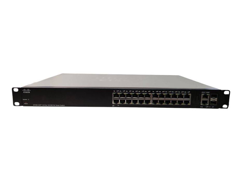 CISCO SF200-24FP V05, 24-Ports 10/100 Smart PoE+ Switch