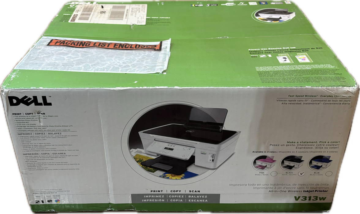 Dell V313w All-in-One Wireless Inkjet Printer Brand-New Sealed READ!