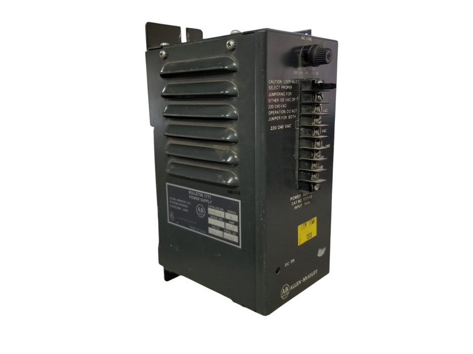 ALLEN BRADLEY 1771-P2 SERIES-B POWER SUPPLY 1/.5S 120/220V 50/60HZ