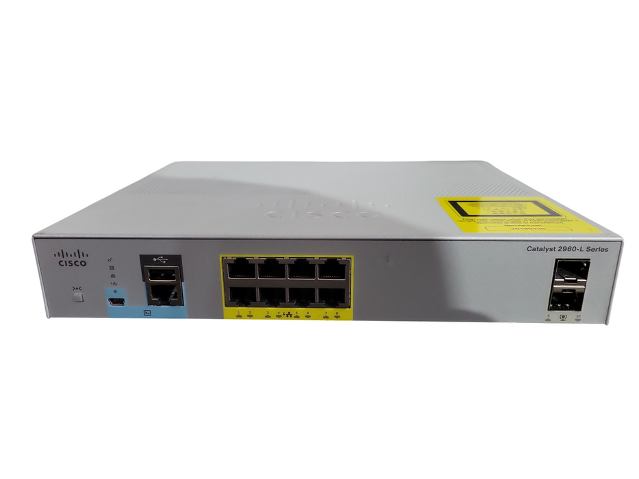 Cisco WS-C2960L-8PS-LL | 8-Port Gigabit PoE+ 2x SFP Silent Managed Switch !