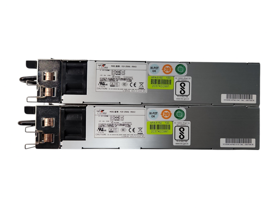 Lot of 2x Emacs M1R-2500G 500 W Hot Swap 1U Server Power Supply Q