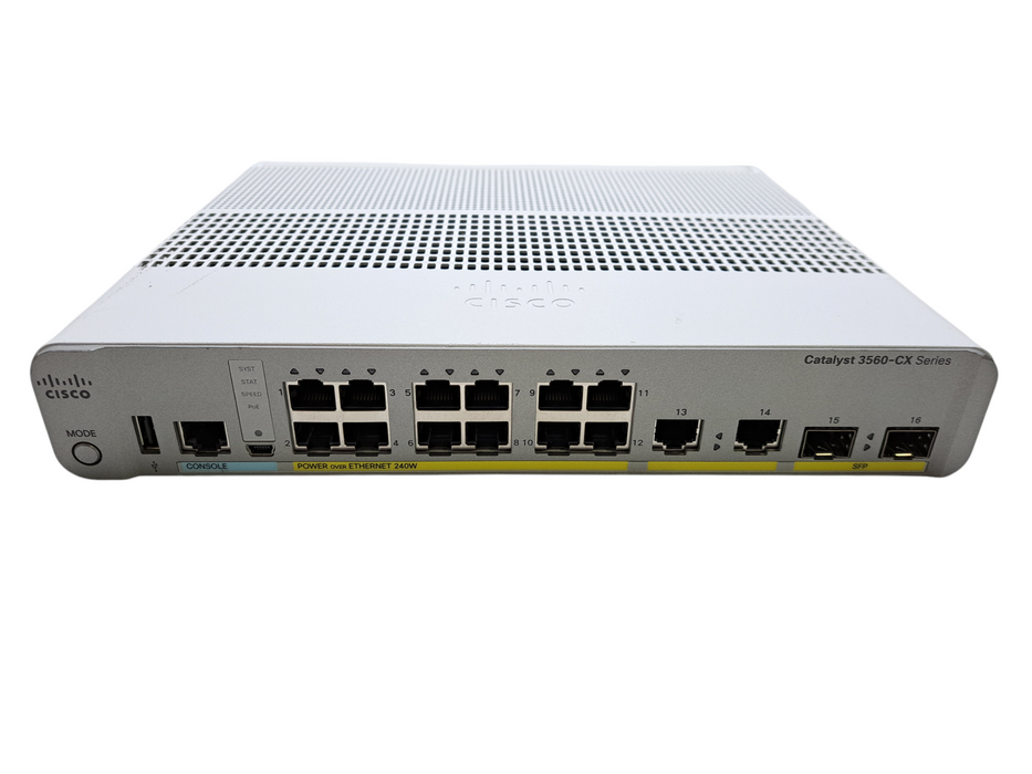 Cisco WS-C3560CX-12PC-S V03 | 12-Port Gigabit PoE+ 240W Silent Switch )