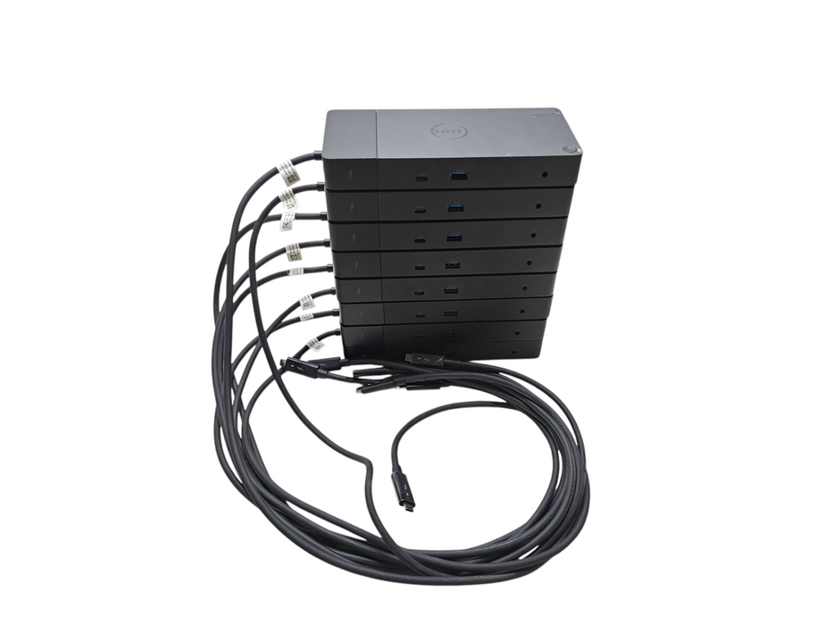 Lot of 8x Dell WD19TB Thunderbolt Dock USB-C Dual DisplayPort K20A )