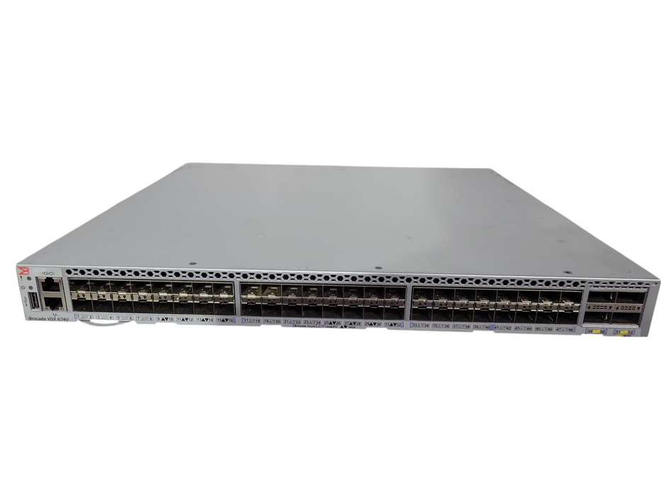 Brocade BR-VDX6740-48-F 48 10GbE SFP+ Ports F-B Airflow, 2x PSU !
