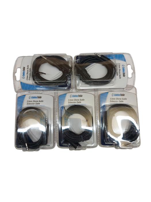 Lot 6x C2G 45335 - 3.5mm Stereo Audio Extension Cable – Male to Female