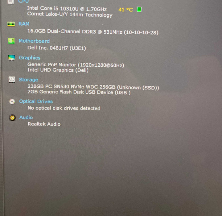 Dell Latitude 7210 2-in-1 TOUCH Core i5-10310U@1.70FCGHz 16GB RAM 256GB SSD Q Lap200