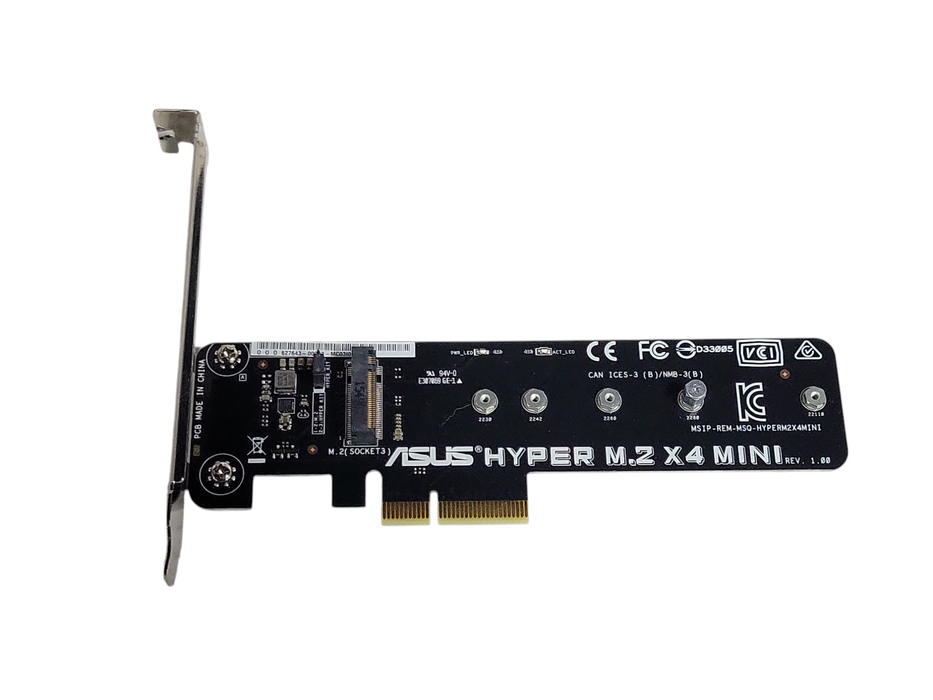 ASUS Hyper M.2 X4 MINI Card PCI-Express Adapter Full Height, No M.2 SSD _