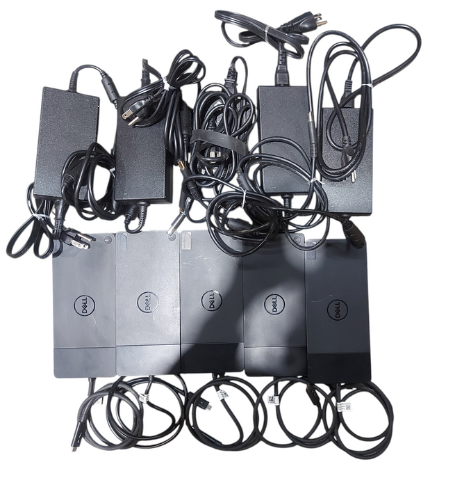 Lot 5x Dell WD19TBS Thunderbolt USB-C Docking Station With Adapter - Tested