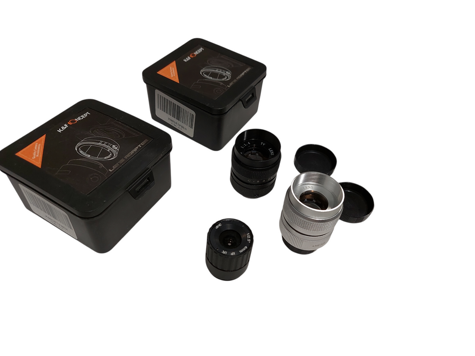 Bundle of 3 Camera Lens Attachments TV Lens 25mm 1:-1.4 & 1/2.5- 4mm  =