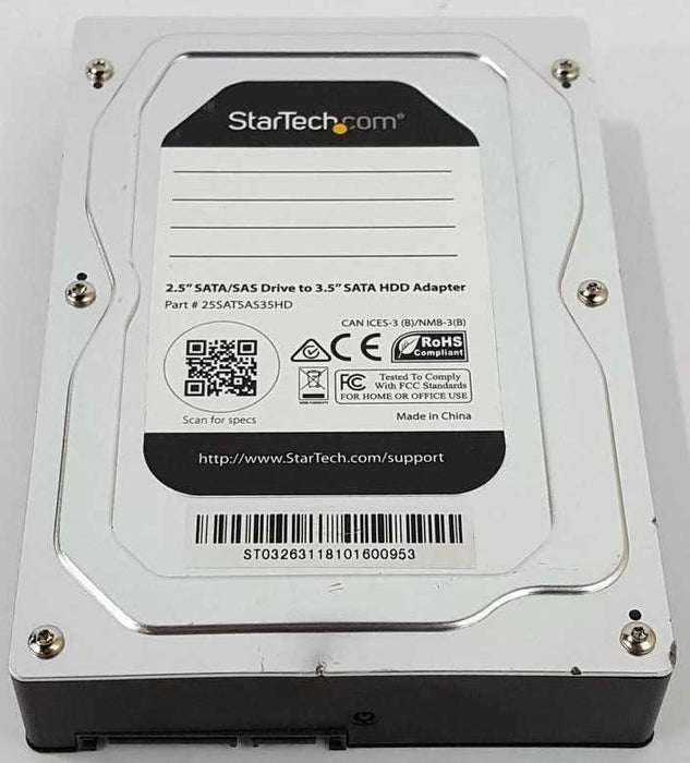StarTech 2.5" SATA /SAS Drive to 3.5" SATA HDD Adapter - 25SATSAS35HD Q+